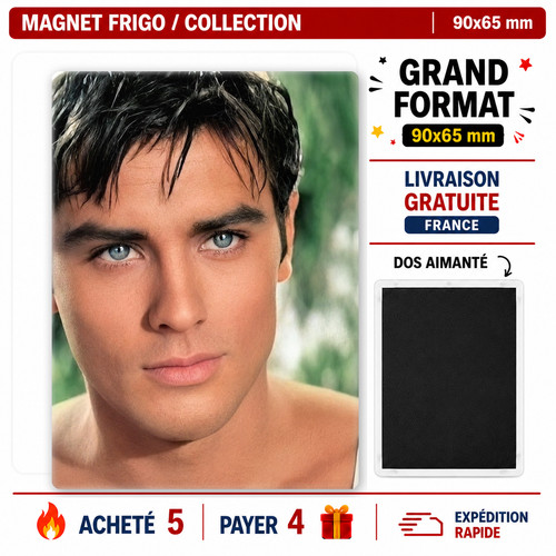 Magnet alain delon 90x65mm - magnet,