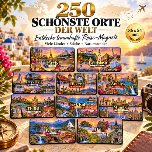250 reise magnete welt städte - reise,