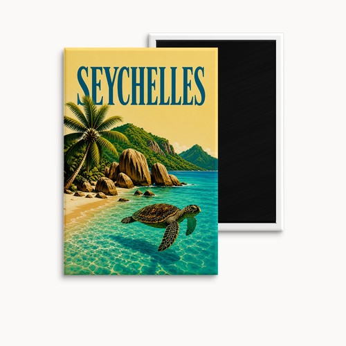 Seychellen kühlschrankmagnet - seychellen,