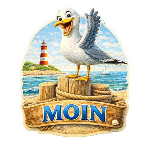 Kühlschrankmagnet möwe - kühlschrankmagnet,