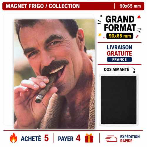 Magnet tom selleck 90x65 - magnet,