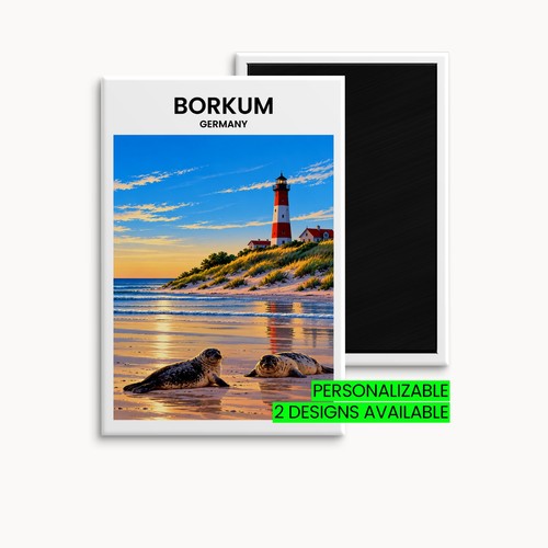 Borkum kühlschrankmagnet - borkum,