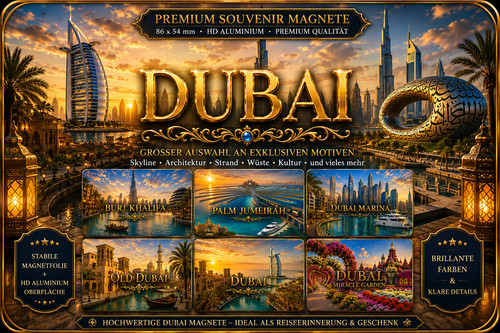 Dubai magnet souvenir - dubai,